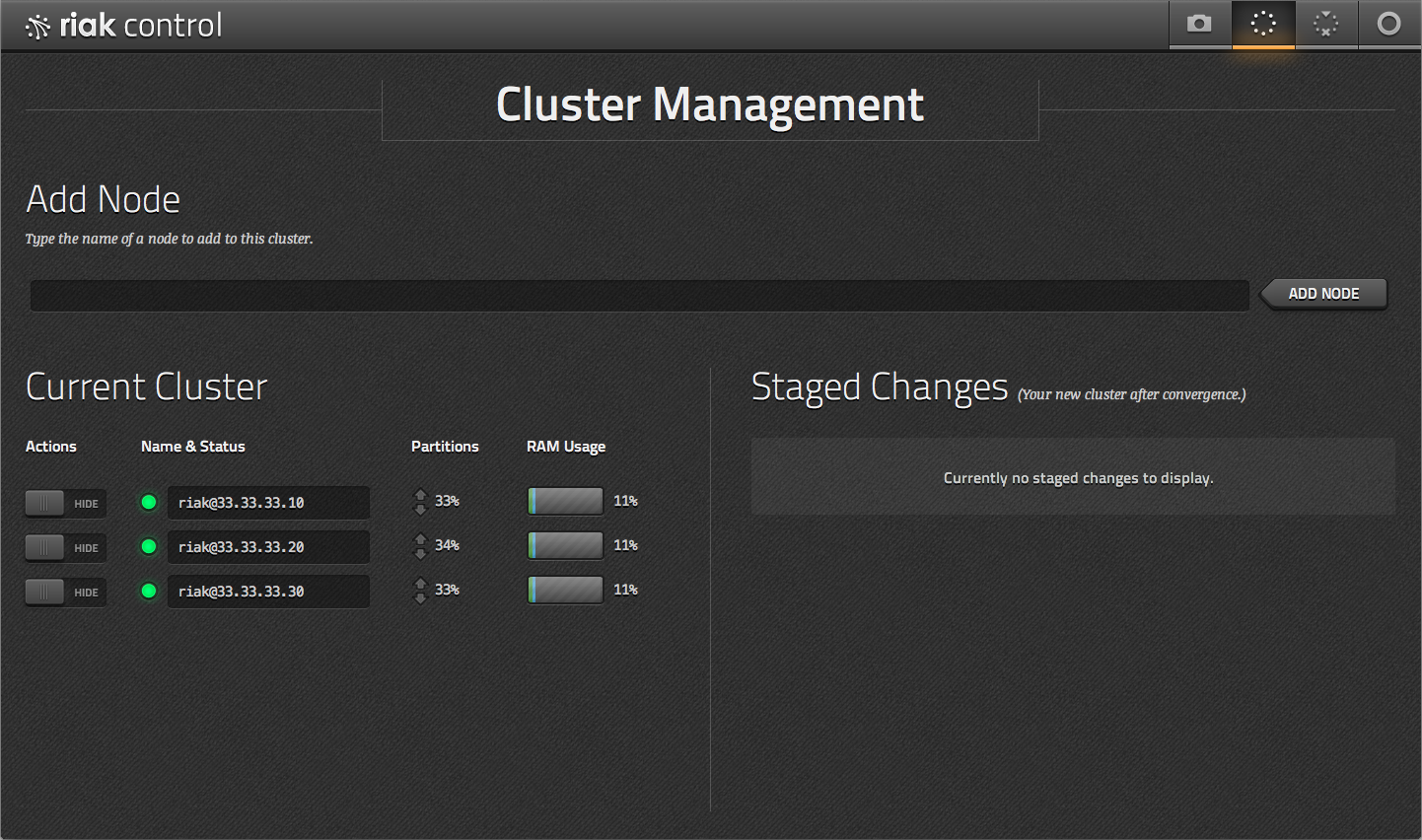 Cluster Management Stable