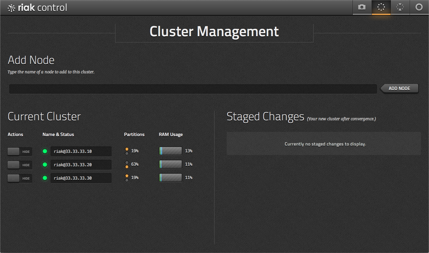 Cluster Management Transfers